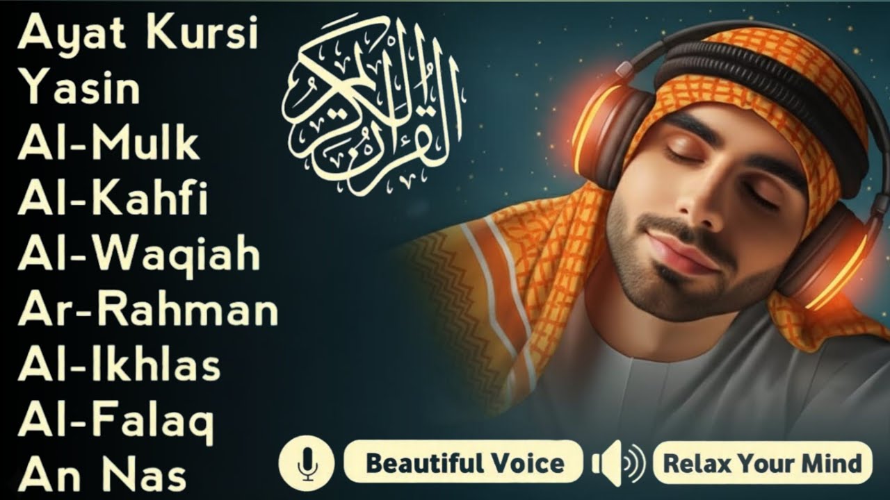 Quran Recitation in A Peaceful Voice I Alfatiha, Ayatul Kursi, Yasin ,Arrahman ,AlWaqiah