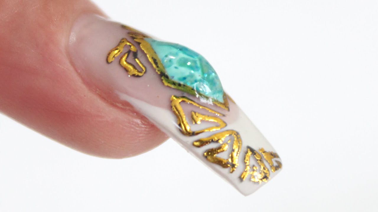 E.Mi Liquid Stones + French Gel Nails Tutorial by Goda  ❤ Flawless Nails