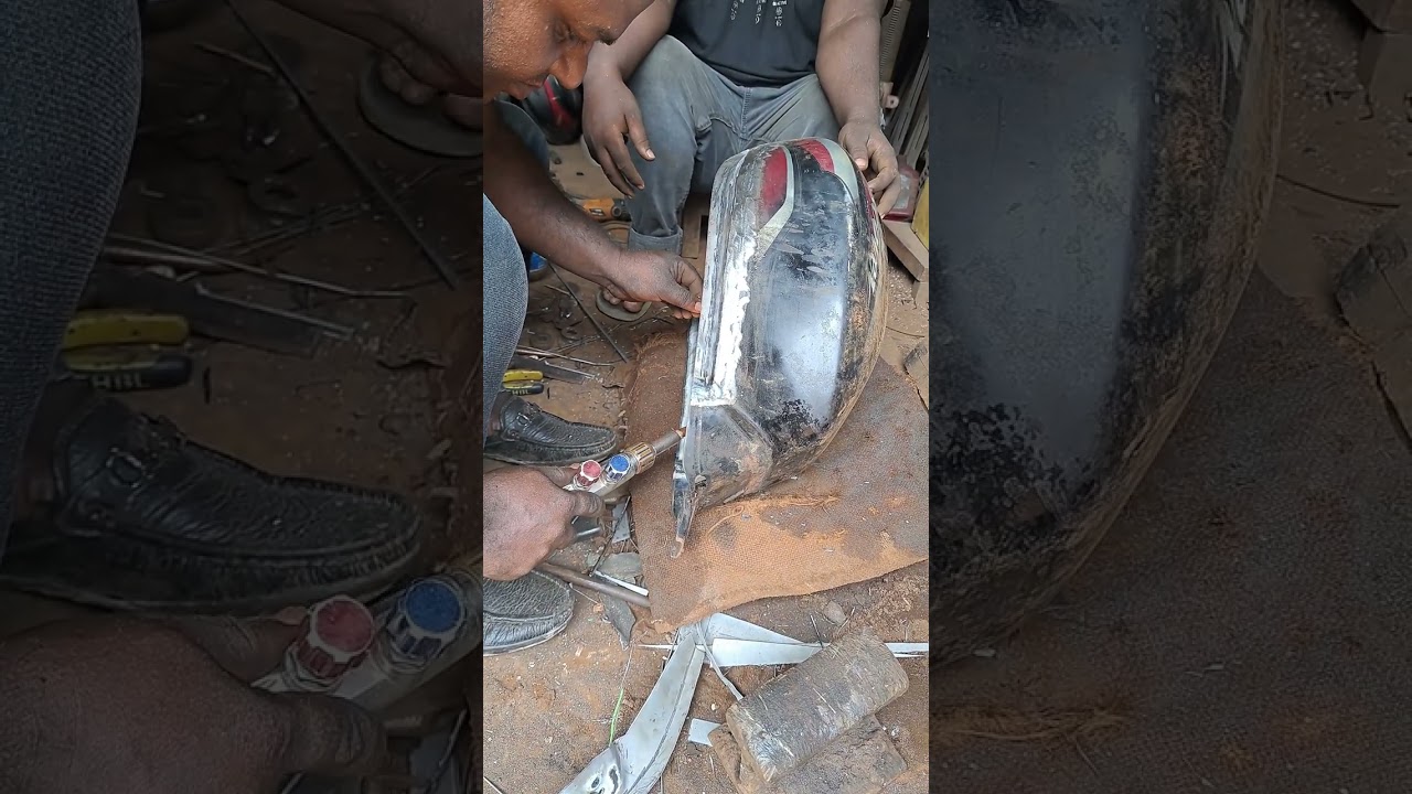 আজকে দেখাবো আমার বাইকের টাংকি কিভাবে ঠিক কি করে 