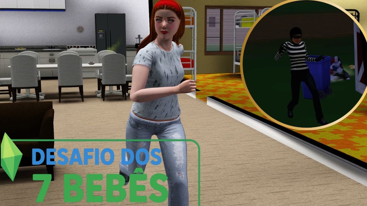 DESAFIO DOS 7 BEBÊS: PRIMEIRO DIA DE TRABALHO + LADRÃO  |THE SIMS 3|