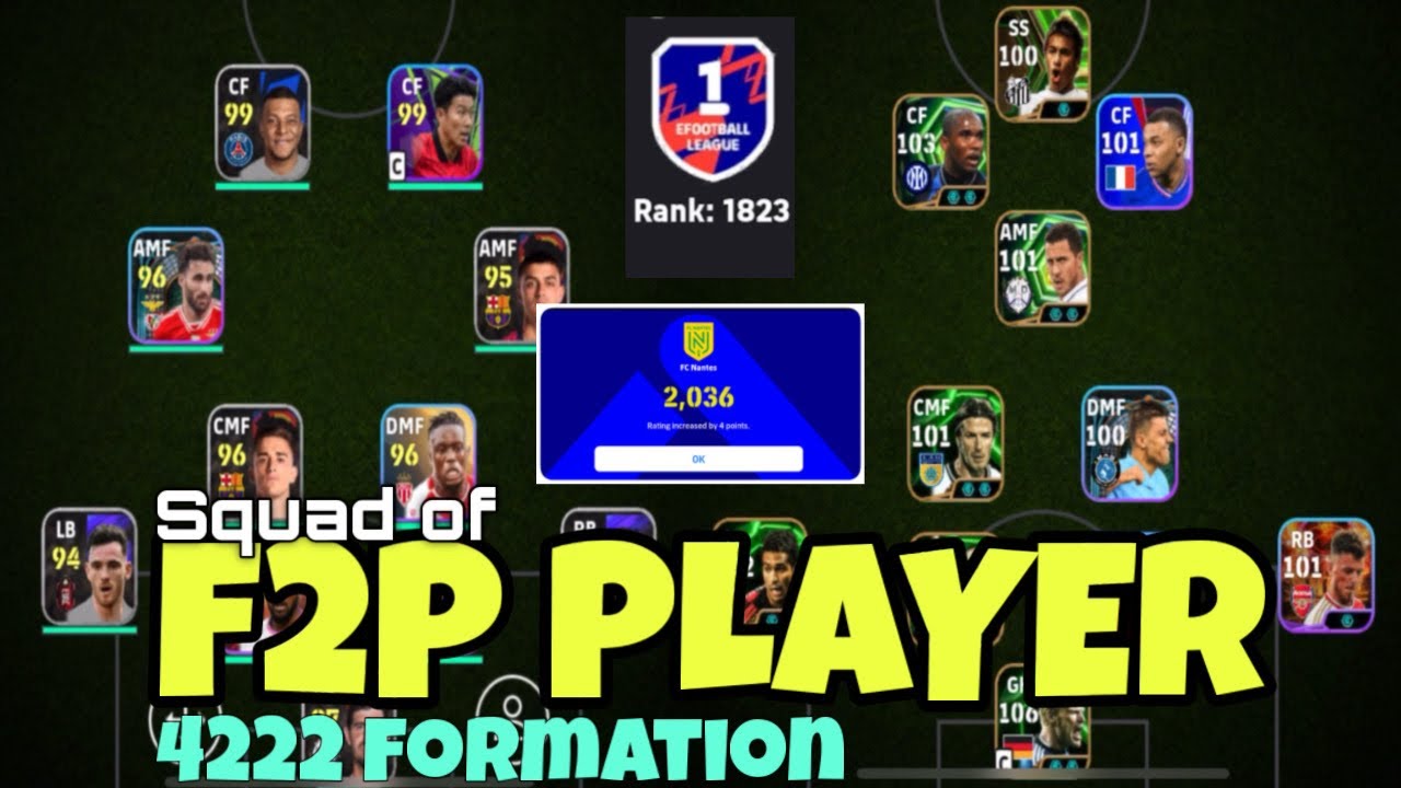 F2P Player Squad🥶🤯 | Let’s reach Top 1000 Ranking with F2P squad🤯 | Zenor | EFootball | 