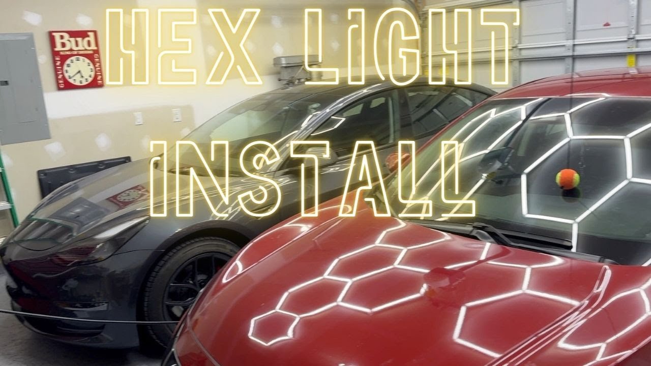 Full Install Hexagon Garage Lights From Existing Light Fixture