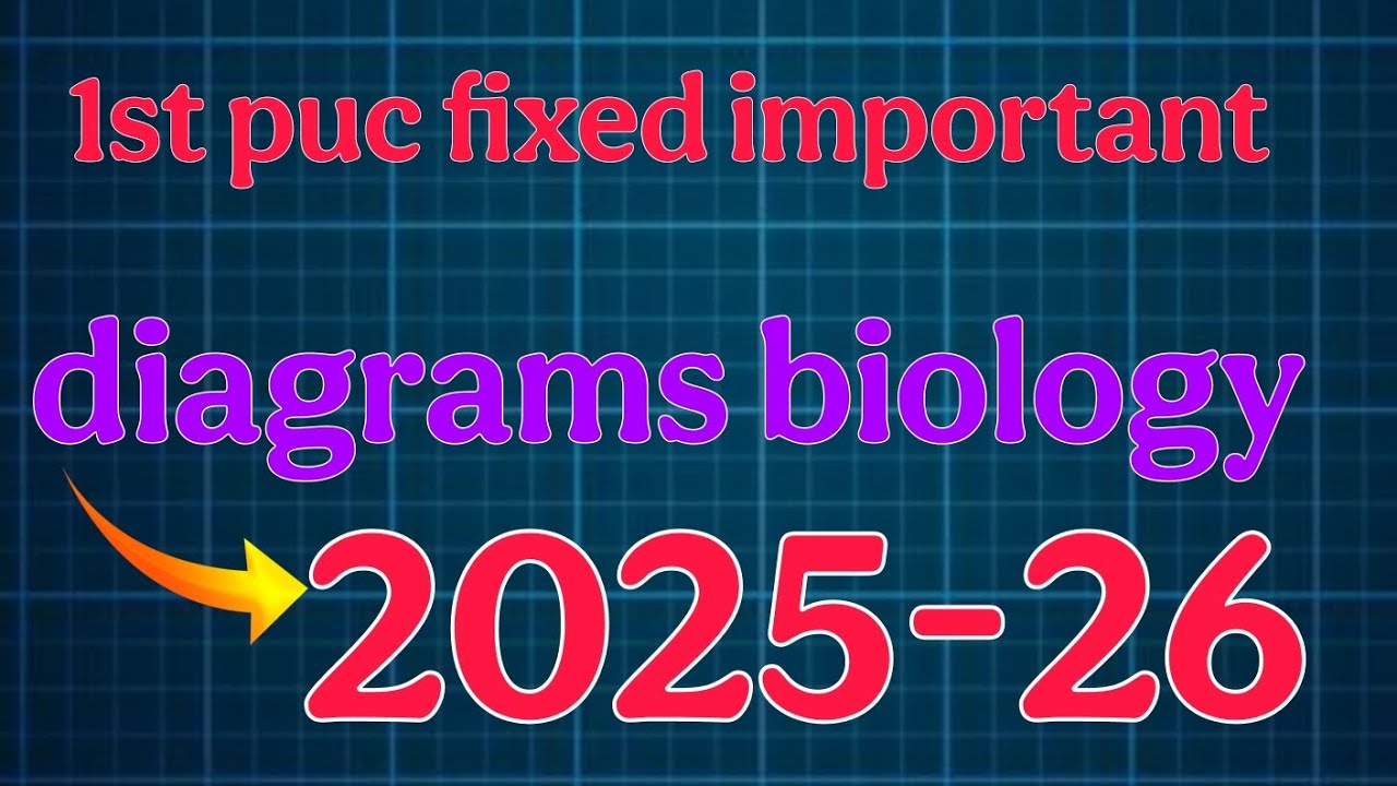 1st puc biology fixed diagrams important  annual exam 2025-26 #midtermexam2025 #puc #karnataka 