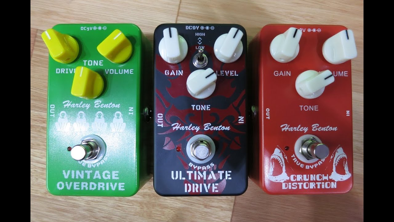 5 Amp Comparison with 3 different Harley Benton (Joyo) Distortion Pedals