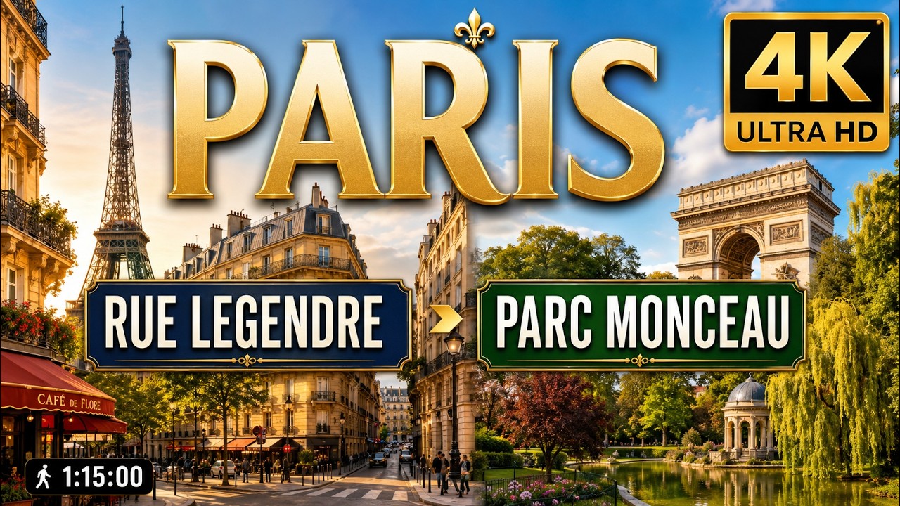 E3. Paris Walking | Rue Legendre to Parc Monceau | 4K No Commentary