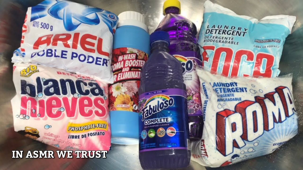 ASMR 🧺 4-Powder Laundry Paste with New Dollar Tree Scent Boosters and Lavender Fab + Fab Complete