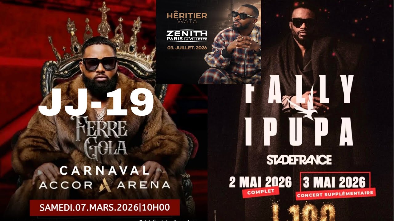 Ferre Gola Arena Jour J moins19.Ba Golois Basungi Charly prince Na Visa,Fally et Heritier Billeterie