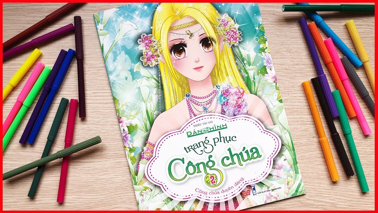 Đồ chơi dán hình thiết kế váy đầm công chúa, 48 bộ váy đầm, Sticker dolly dressing (Chim Xinh)