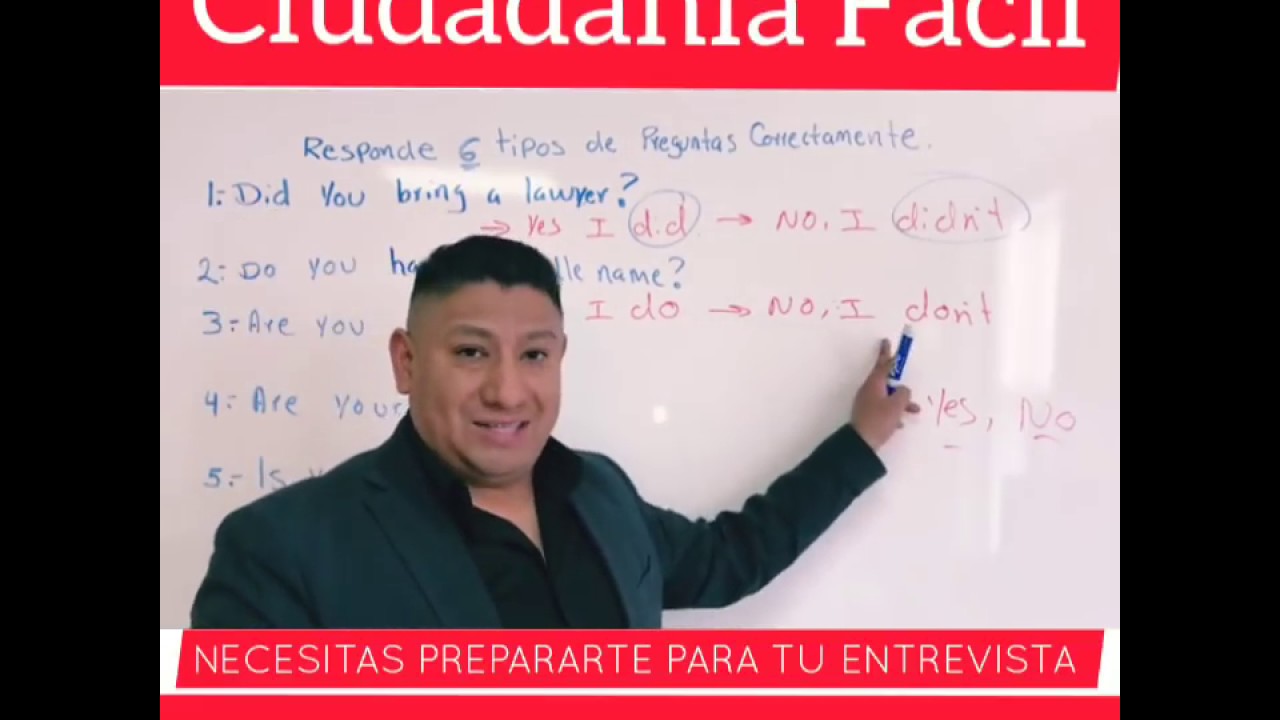 Ciudadania Americana 2020 Entrevista / Preguntas Personales