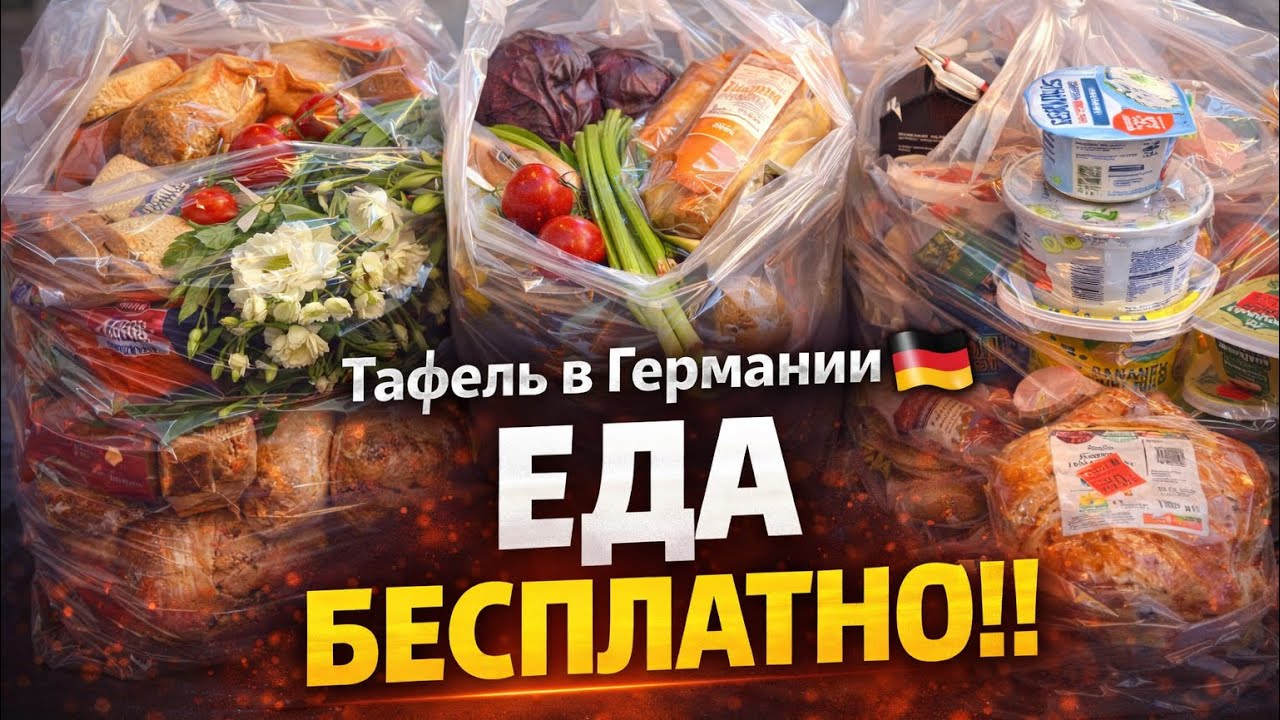 В Германии можно не покупать еду — ТРИ пакета еды БЕСПЛАТНО !!! Тафель в Германии 🇩🇪 