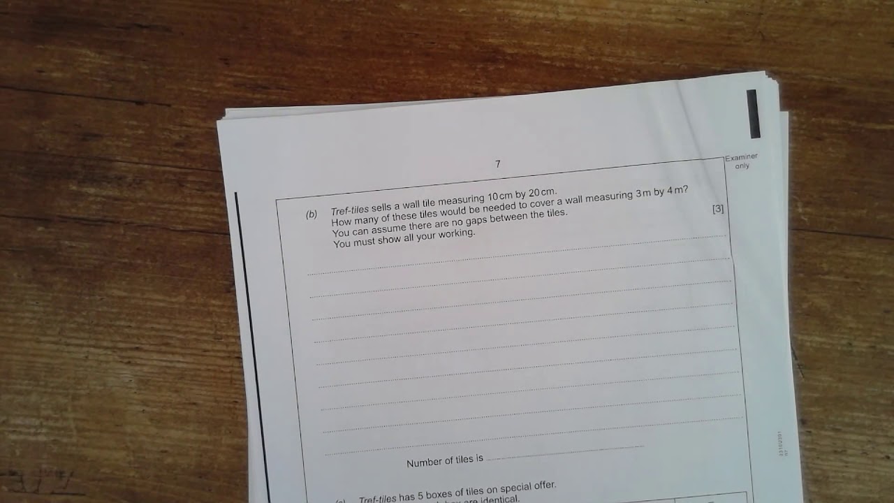 WJEC GCSE November Autumn 2018 NUMERACY Unit 1 Intermediate