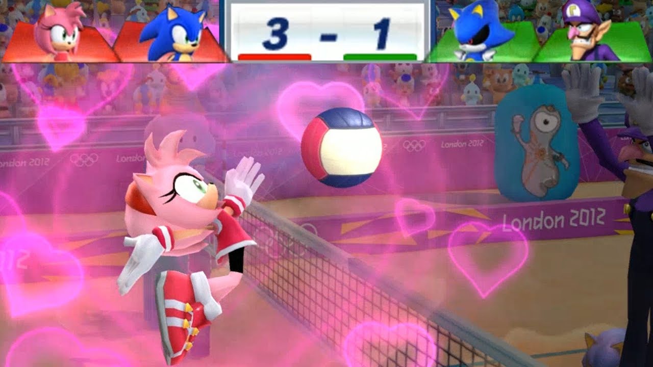 Mario & Sonic At The London 2012 Olympic Games Beach Volleyball #60 With Team Sonic, Amy