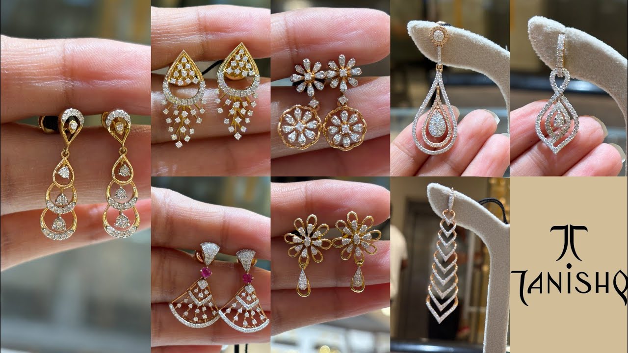 Tanishq Latest Diamond Earrings Design 💕 || Tanishq Diamond Earrings Collection With Price Cent 😱