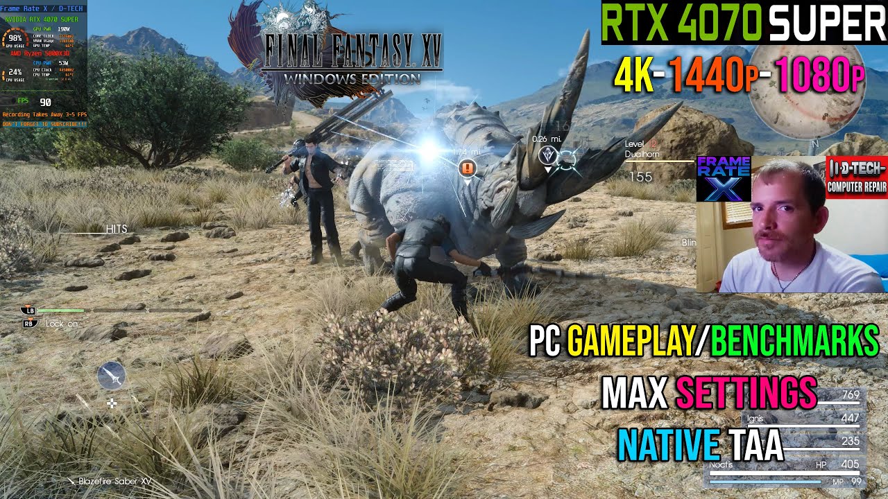 FINAL FANTASY XV : Windows Edition (PC) GAMEPLAY | 4K, 1440p, 1080p | RTX 4070 SUPER | MAX SETTINGS