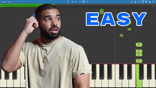 Drake - Controlla - Piano Tutorial - How to play Controlla - EASY