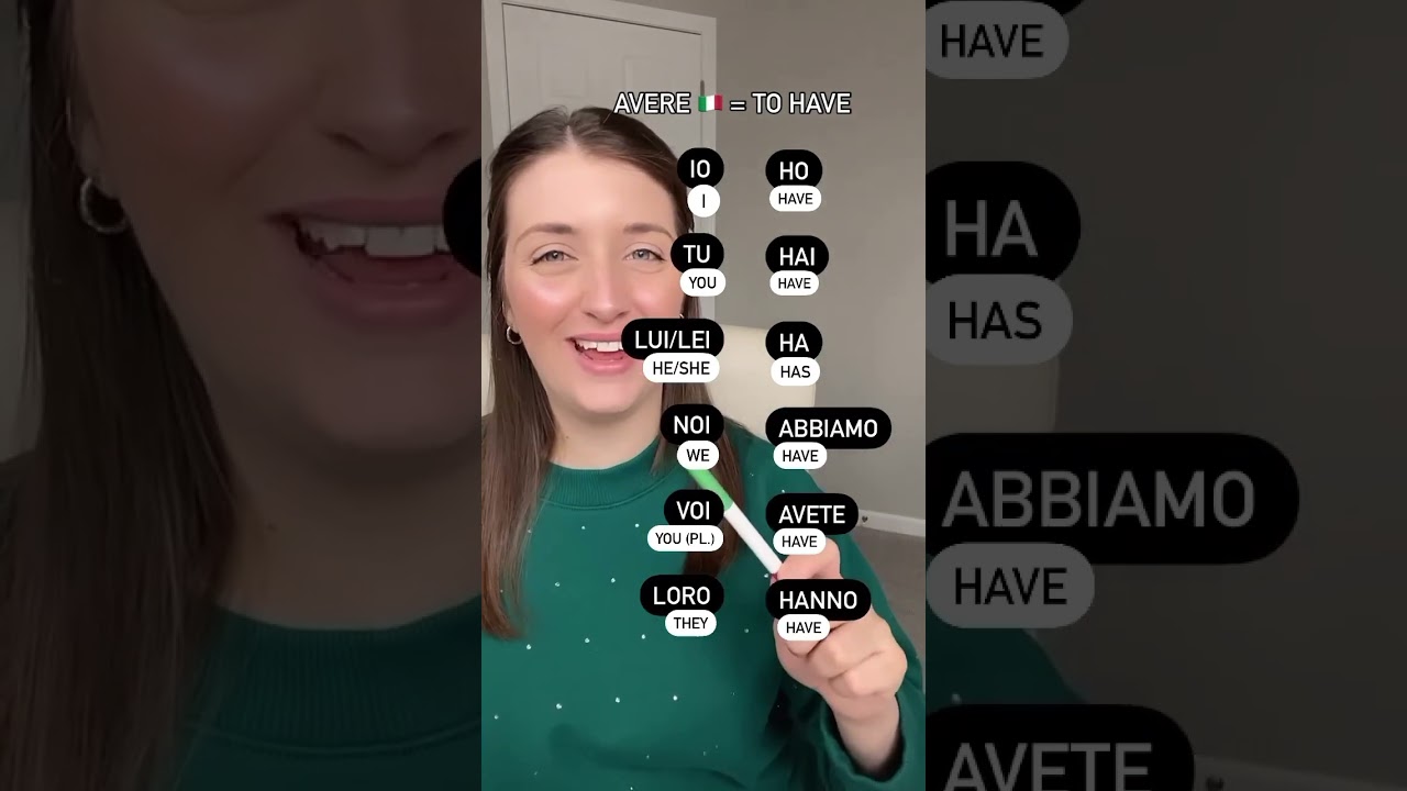The verb avere (to have) in Italian #italianteacher #everydayitalian #italiantutor
