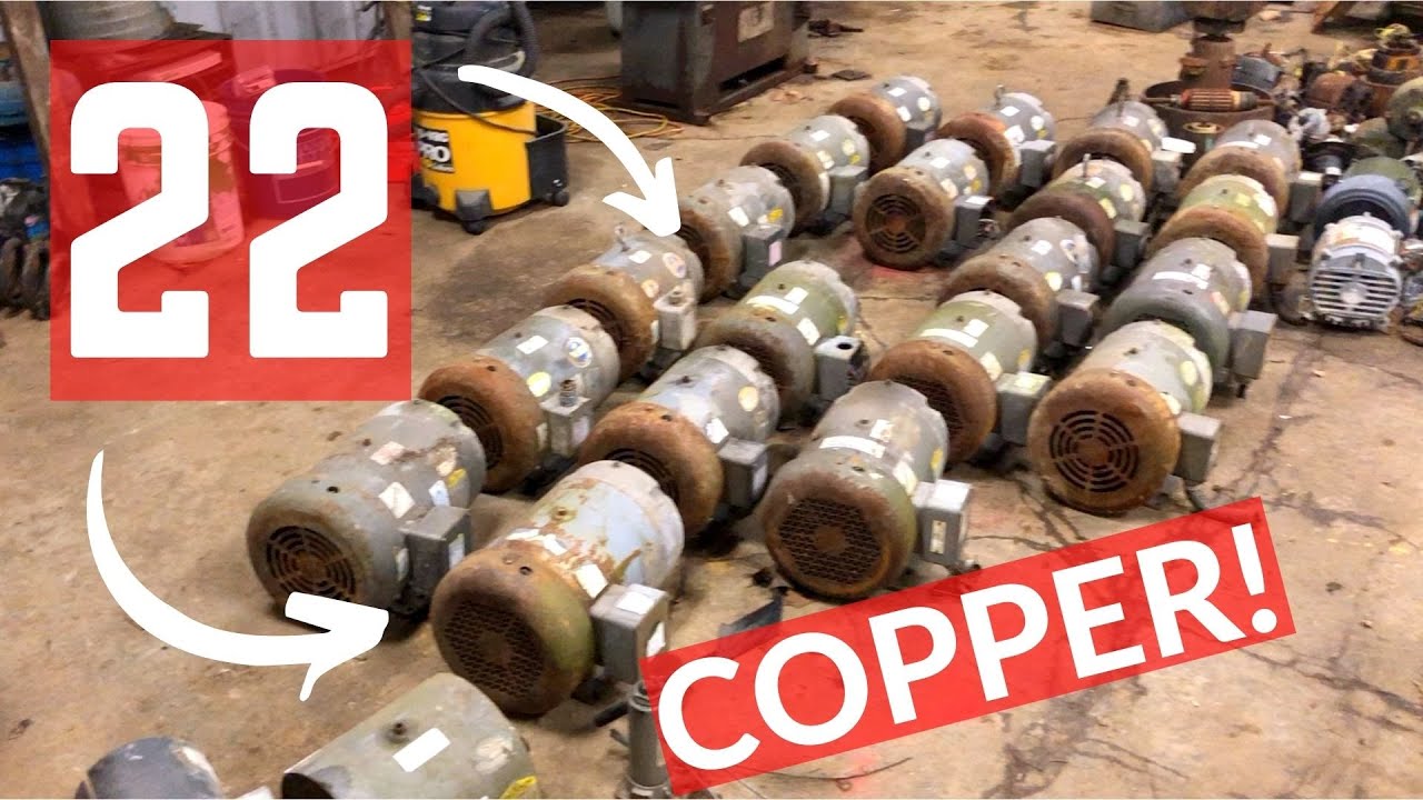 Утилизация 2640 фунтов электродвигателей для #Copper (всего 22) $$