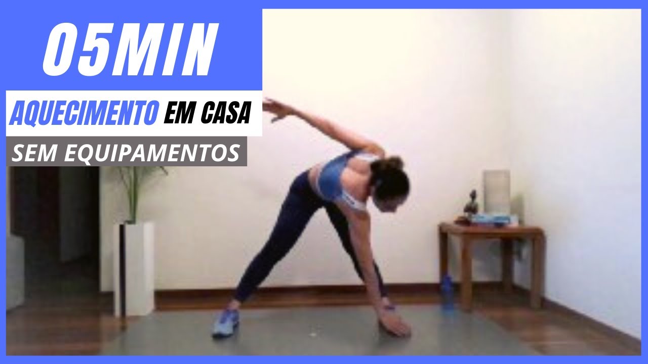 5 MIN DE AQUECIMENTO PARA EXERCÍCIOS EM CASA (SEM EQUIPAMENTO + SEM SALTO)