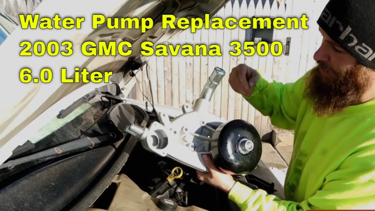Замена водяного насоса GMC Savana 3500 6.0L 2003 года от @GettinJunkDone