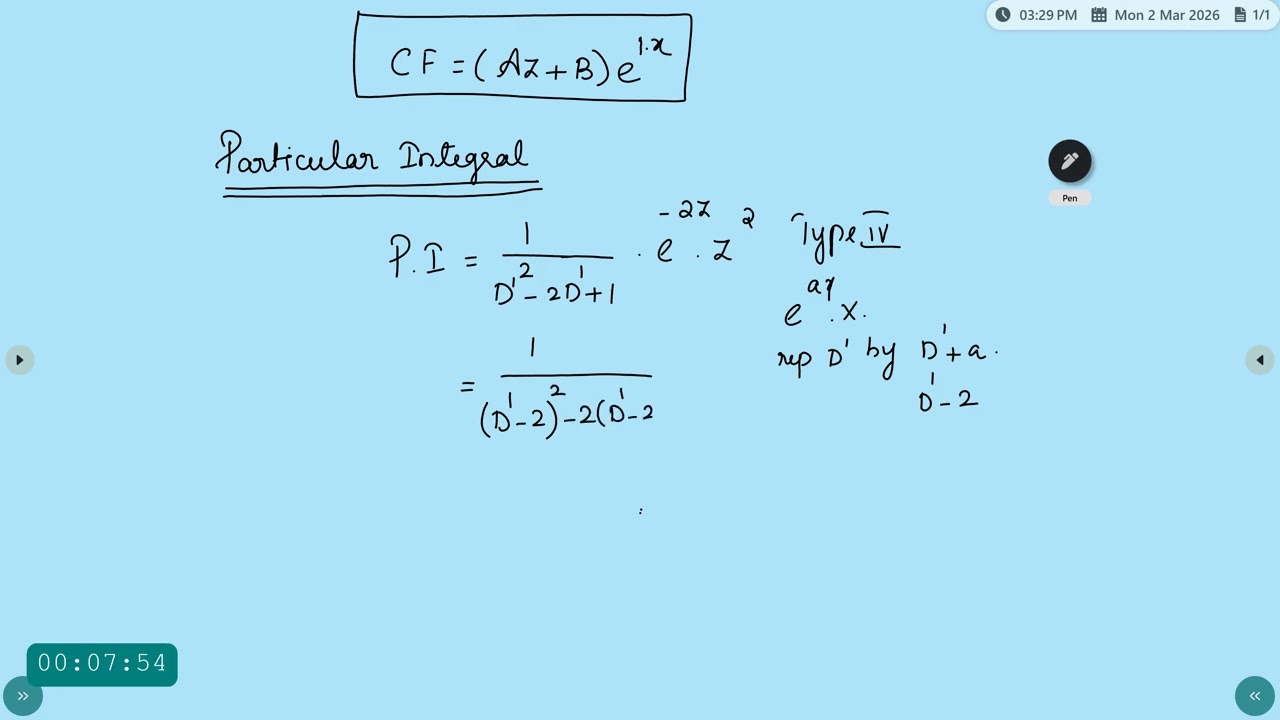 Ordinary Differenial Equation Problem 5 Dr A R Deepa