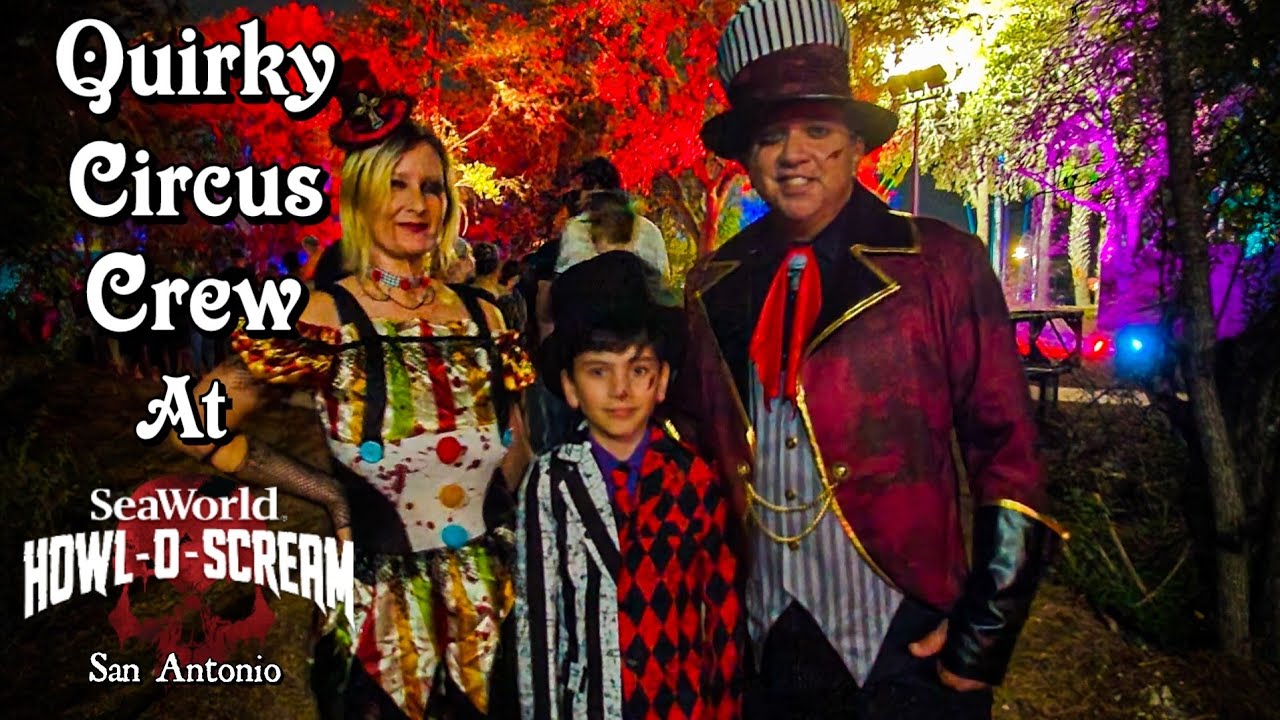 Quirky Circus Crew Visit SeaWorld San Antonio During Howl-O-Scream 2022