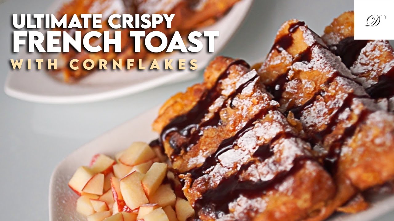 Ultimate Crispy French Toast with cornflakes  |  Delicious French Toast recipe | Droolsss