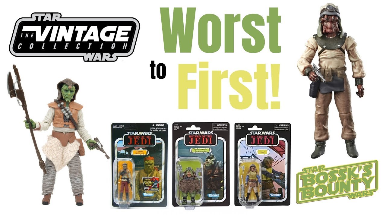 Star Wars Vintage Collection WORST to FIRST Skiff Guards & Jabba's Palace Residents