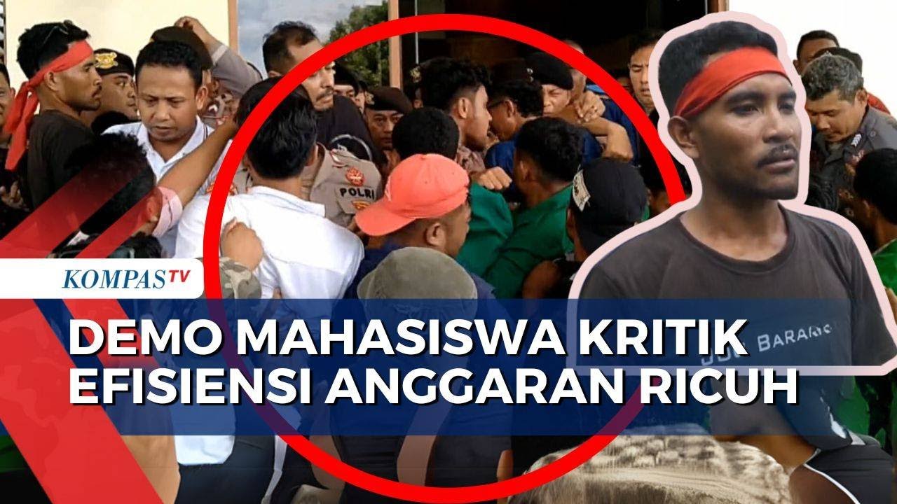 Demo Mahasiswa Kritik Efisiensi Anggaran di Ambon Diwarnai Kericuhan