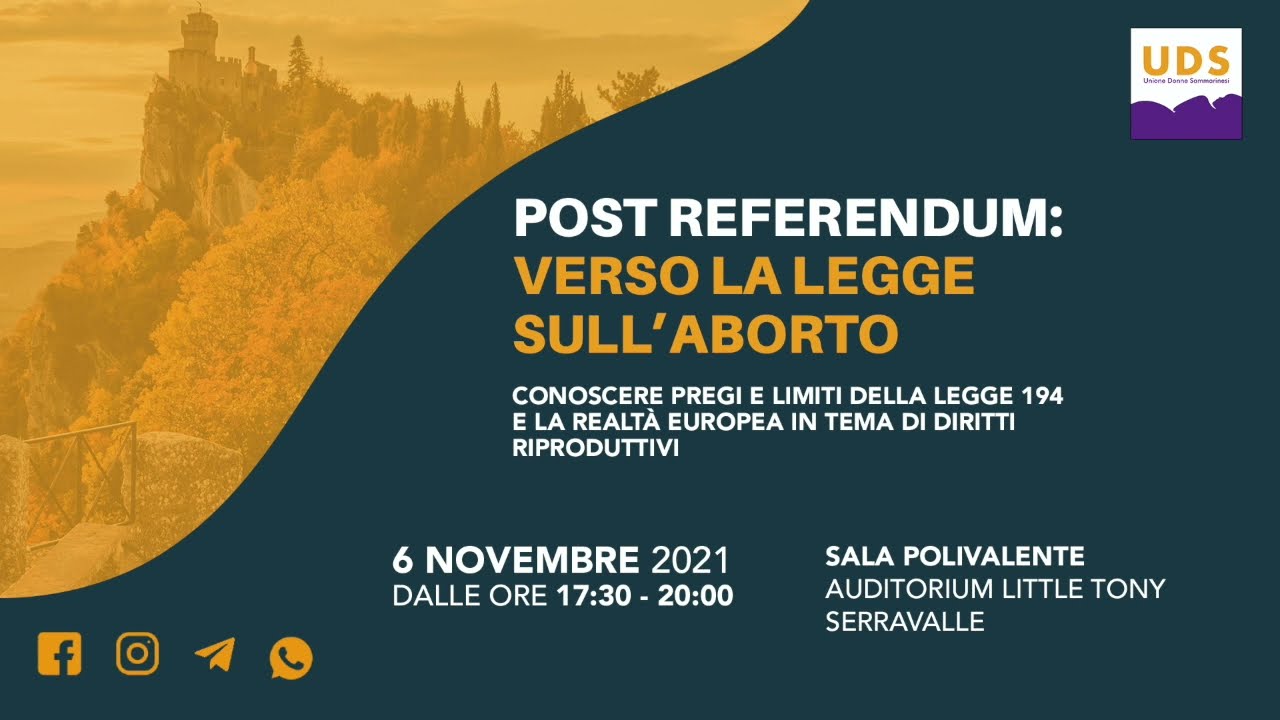 Conferenza pubblica. Post Referendum: verso la legge sull'aborto (PARTE 1)