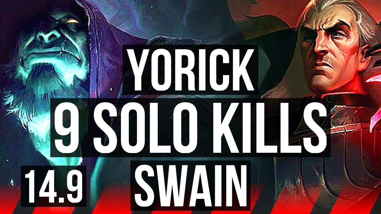 YORICK vs SWAIN (TOP) | 9 solo kills, Legendary | NA Diamond | 14.9