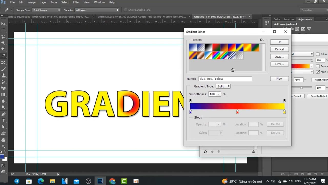 How to Warp a Gradient in Text with Photoshop