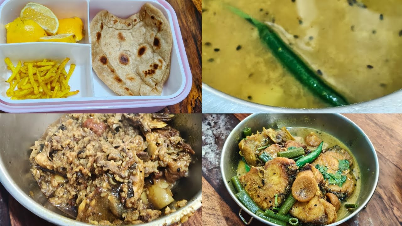 Wednesday te meyer tiffin e heart shape paratha  lunch onek kichu baniechilam.