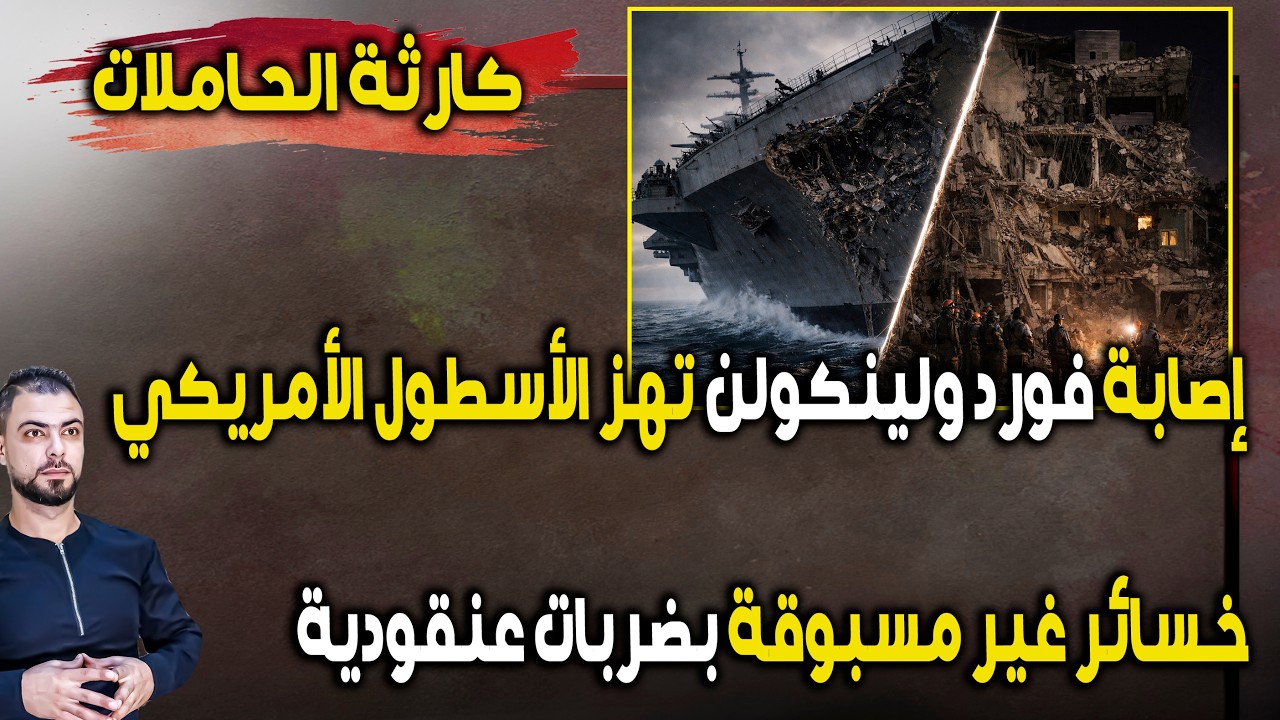عاجل: إصابة حاملتي فورد ولينكولن تهز الأسطول الأمريكي | خسائر غير مسبوقة بضربات عنقودية