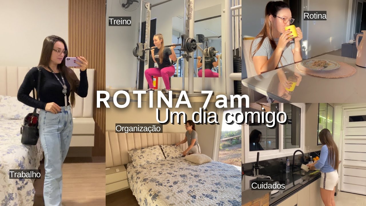 ROTINA 7am | HÁBITOS SAUDÁVEIS, ORGANIZAÇÃO, TREINO CASA E TRABALHO FORA✨🦋