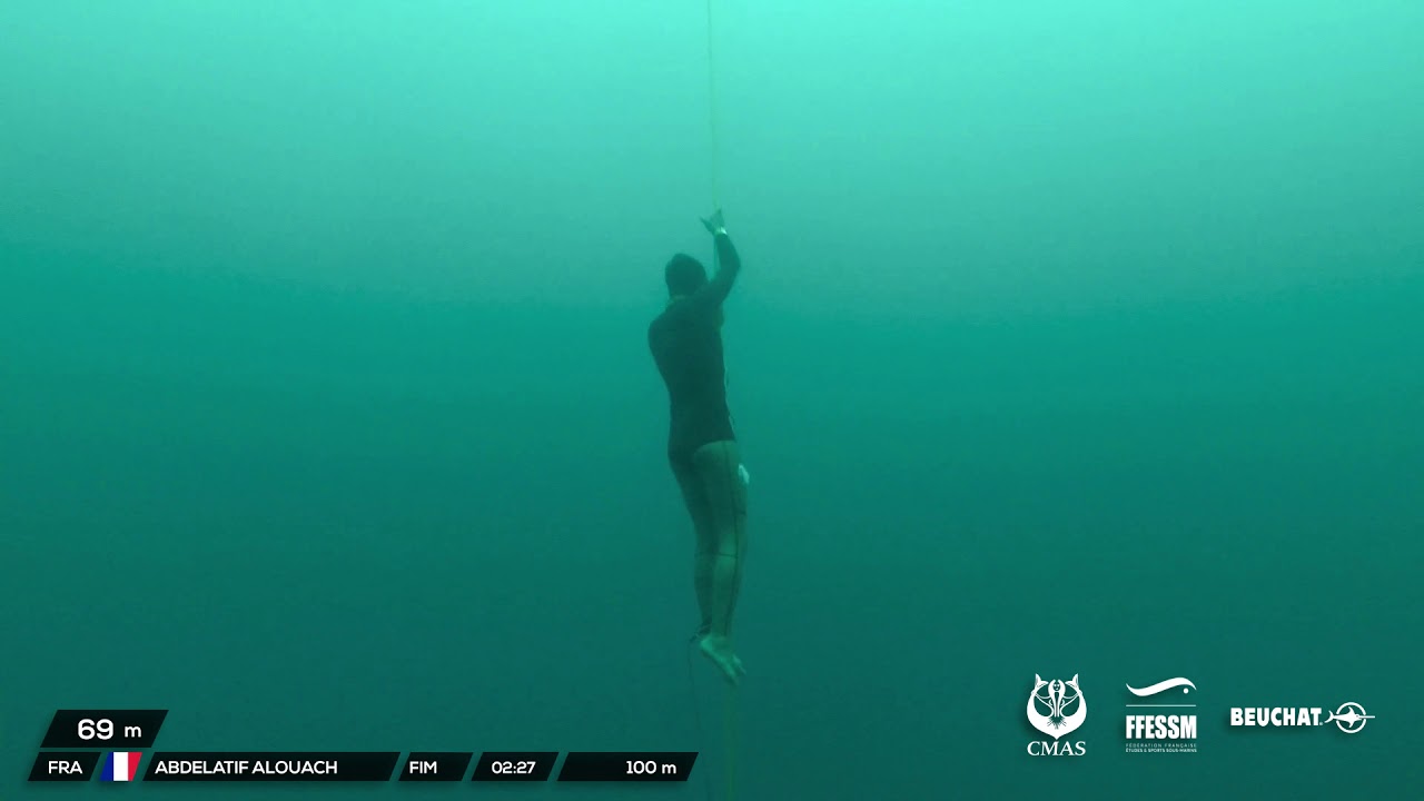 Abdelatif Alouach | Championnat de France apnée 2019 - Immersion libre -100M