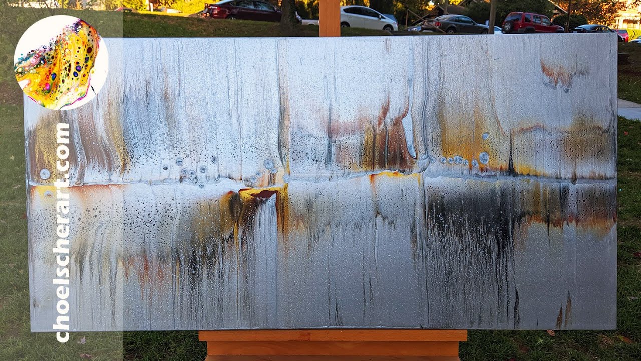 🍂Acrylic Pour Swipe Painting Technique - BIG MAMA!! (SOLD)🍂 @COZCreationsArt