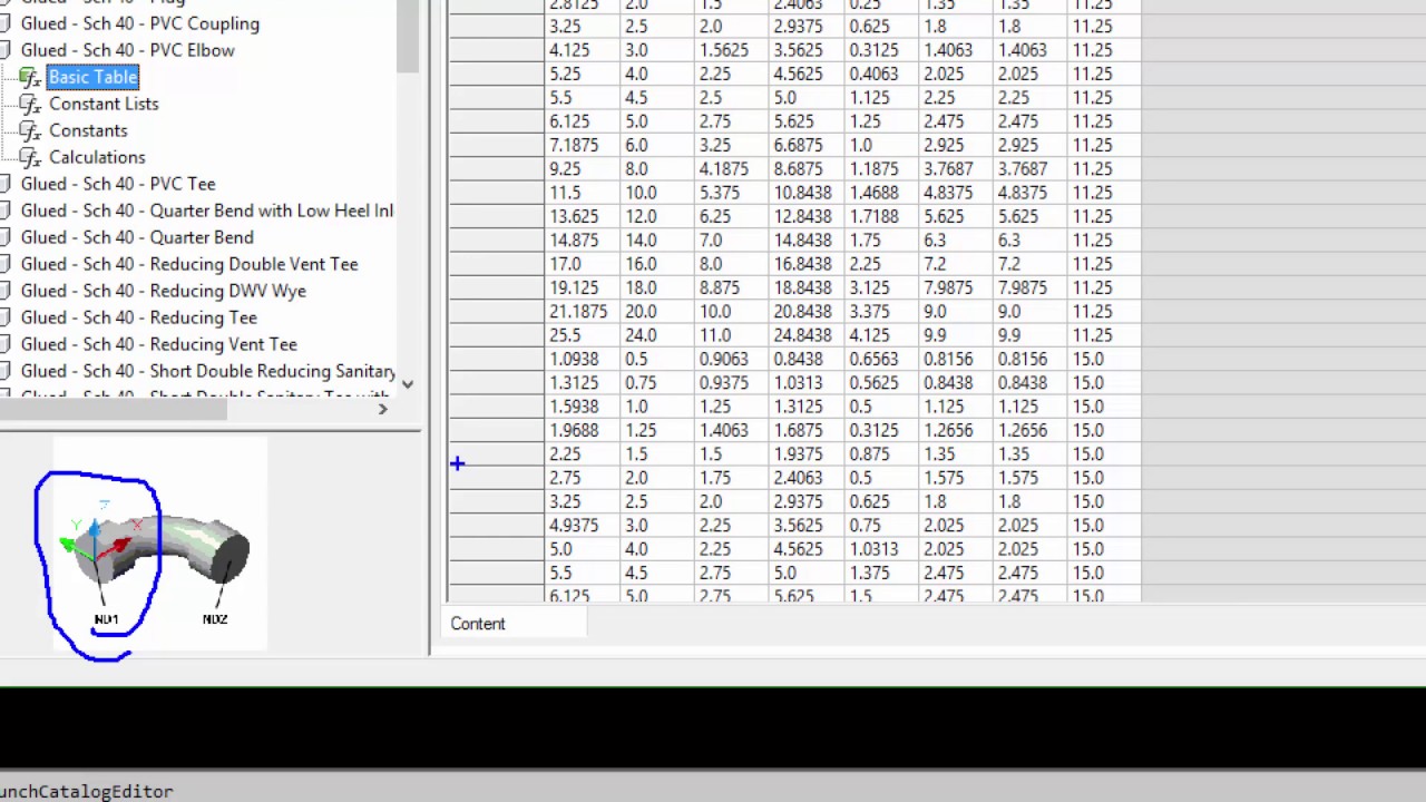 AutoCAD MEP 2017 - Catalog editing to restrict pipe elbow angles
