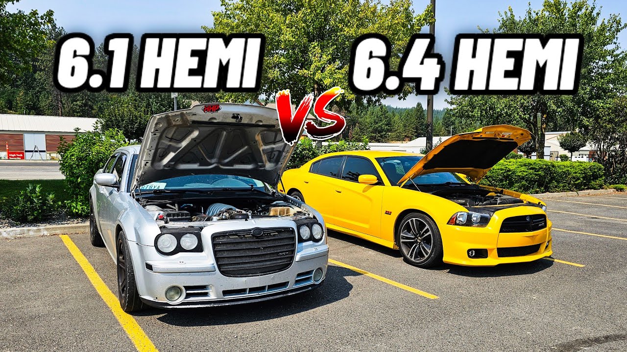 Насколько быстрее 6.4 Hemi по сравнению с 6.1 Hemi? Chrysler 300 SRT8 против Charger SRT8 SuperBee!