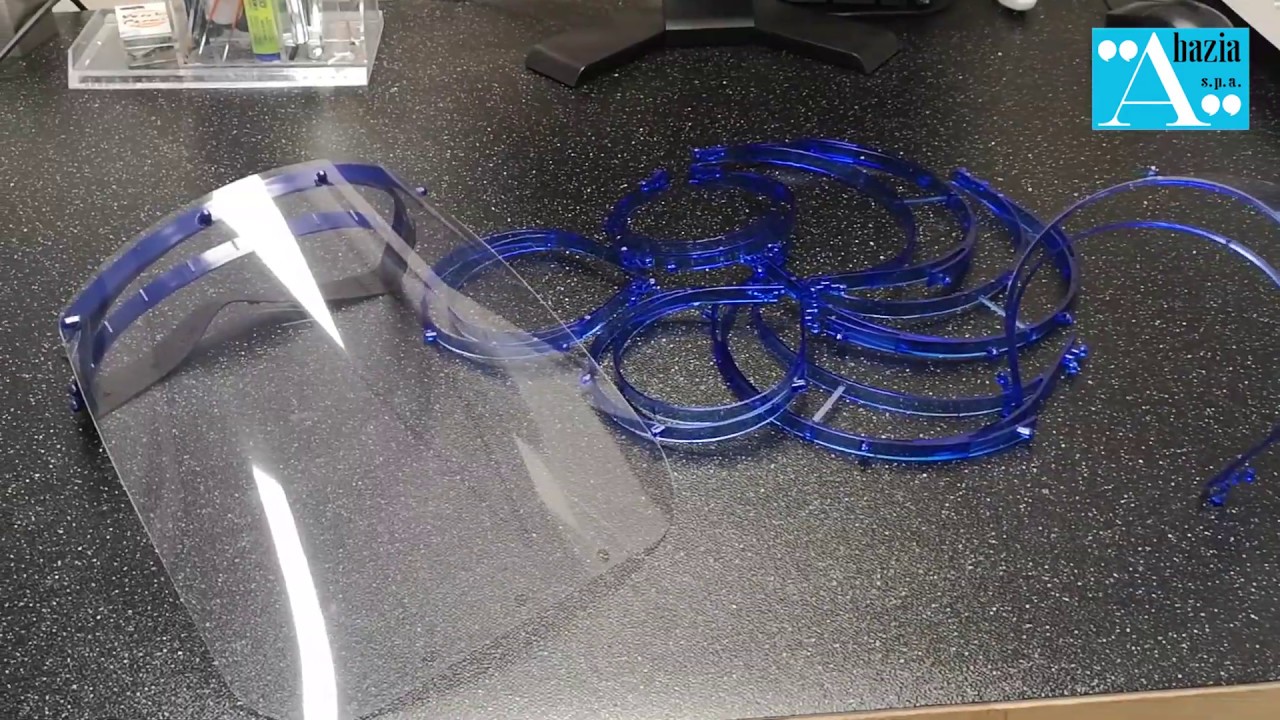 Stampaggio termoplastico per visiere sanitarie