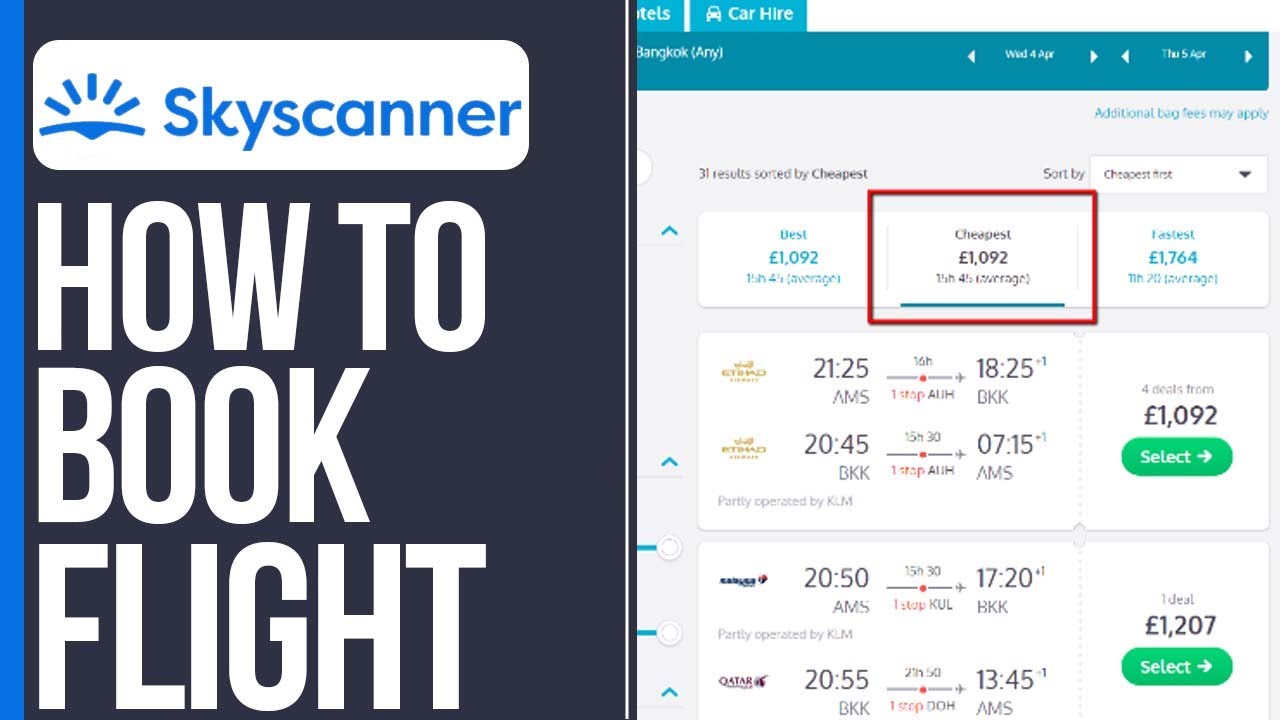 How to Book a Flight Online on Skyscanner (2025)