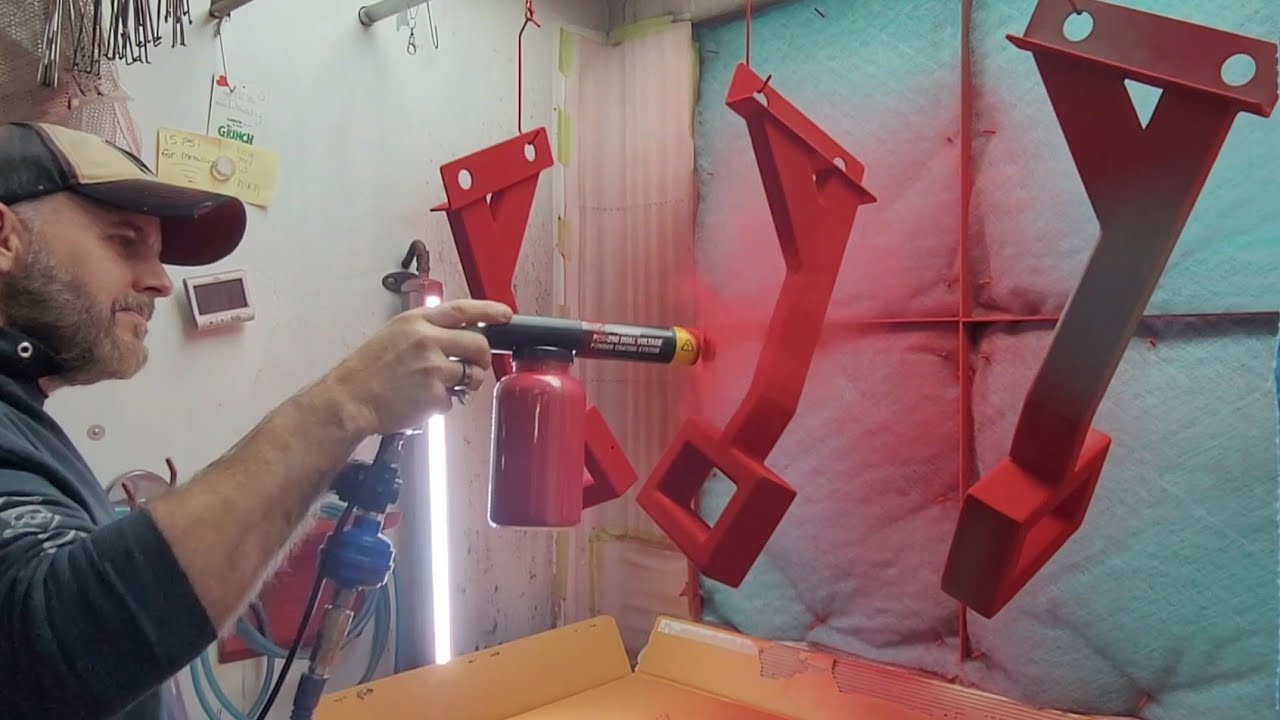Powder Coating Farmall Steps using Eastwoods PCS-250