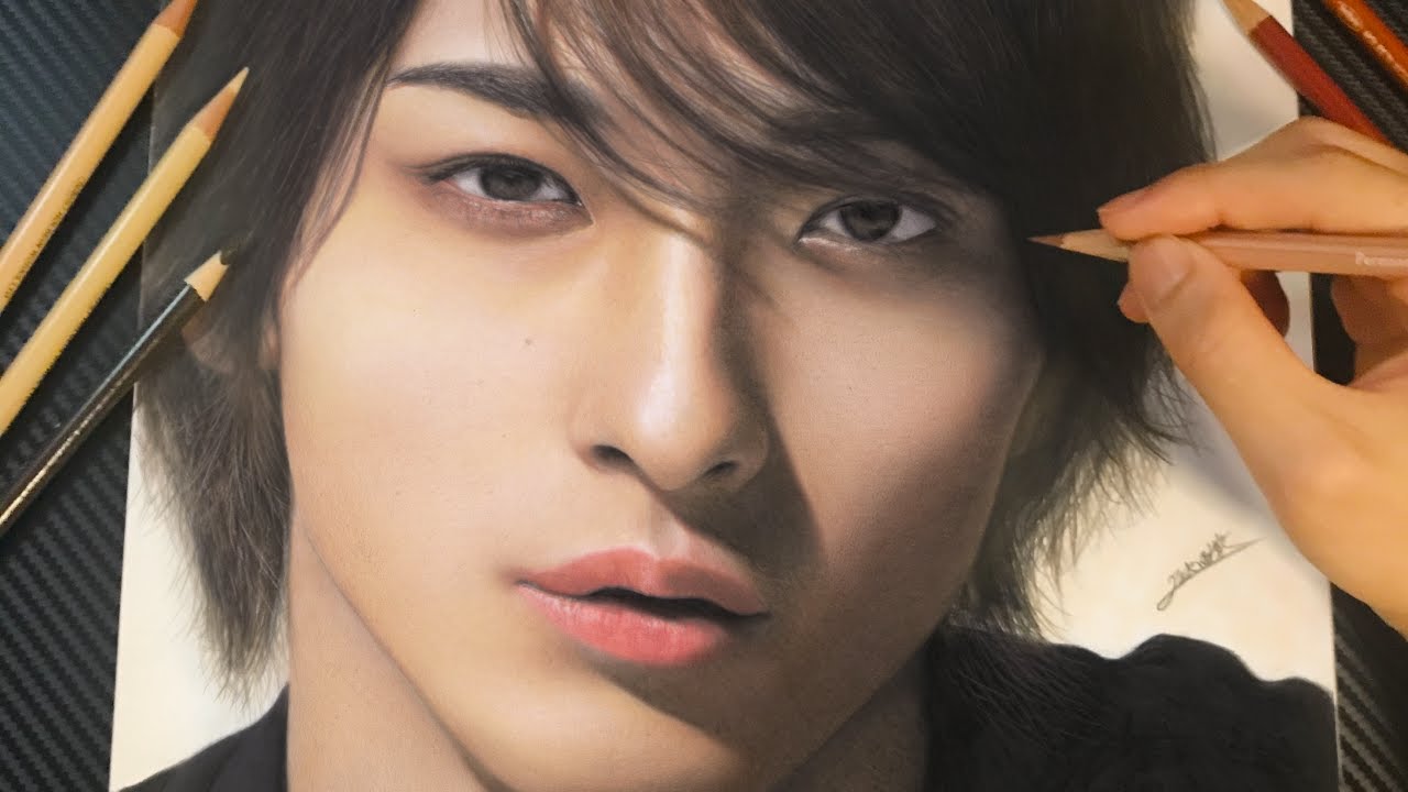 横浜流星さんを色鉛筆で描いてみた / Colored Pencil Drawing