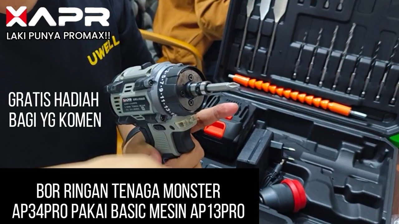 VIRAL bor paling ringan tenaga besar APR AP34PRO XAPR IMPACT DRIVER 2 IN 1 brushless