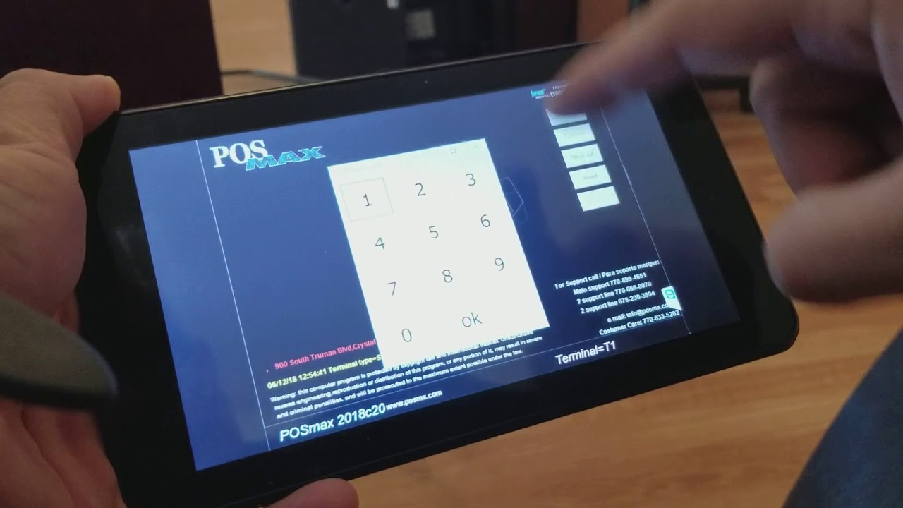 Posmax running on win10 tablet