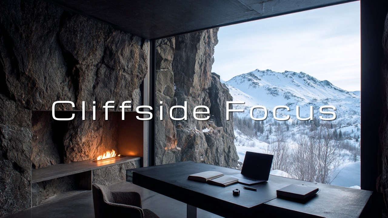 Calm Deep Work Music for Absolute Focus – Monolithic Cliffside Sanctuary