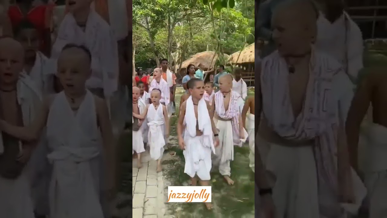 Iskcon gurukul .Vrindaban main foreign children are studying our sanatani dharm #shorts #shortvideo