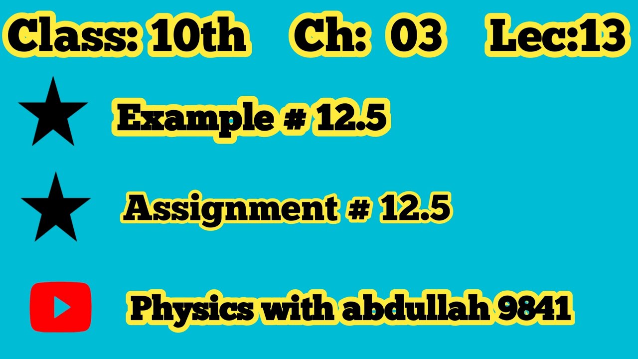 Example | Assignment 12.5 |