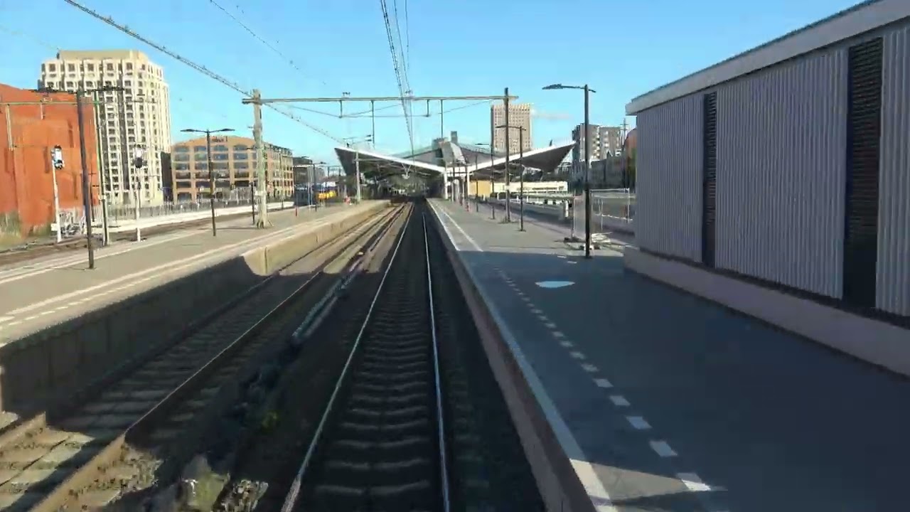 Train cab ride; Tilburg; Station-Universiteit-Industrieterrein yard (20241027)