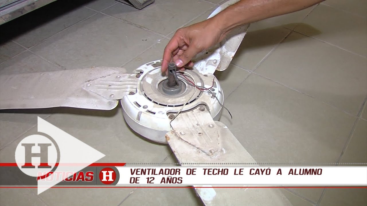 Ventilador de techo le cae a alumno de 12 años en la cabeza