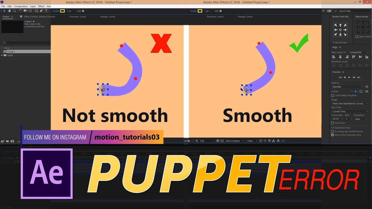 After Effects Tutorial - How to Make a Smooth Rig with Puppet Tool 🔥🔥